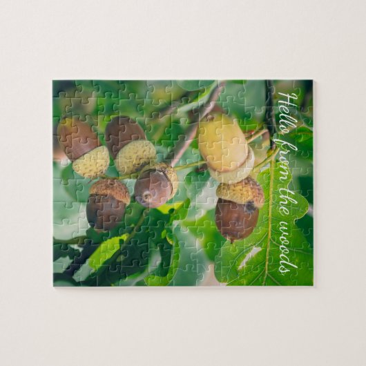 eikenvertakkingen met eikels legpuzzel (Horizontaal)