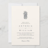 Eiland  Ananas All-in-One Bruiloft Kaart (Voorkant)