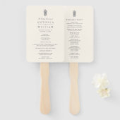 Eiland  ananas bruiloft ceremonie programma handwaaier (Voorkant en achterkant)