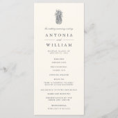 Eiland ananas bruiloft ceremonie programmakaart (Voorkant)