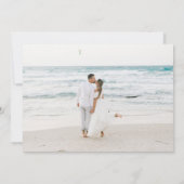 Eiland  ananas bruiloft foto bedankkaart (Achterkant)