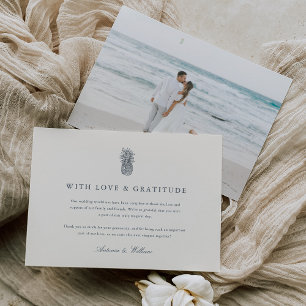 Eiland  ananas bruiloft foto bedankkaart