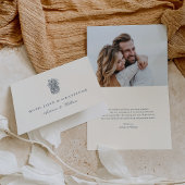 Eiland ananas bruiloft foto bedankkaart