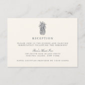 Eiland  Ananas Bruiloft Receptie Kaart (Voorkant)