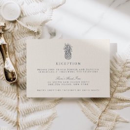 Eiland  Ananas Bruiloft Receptie Kaart