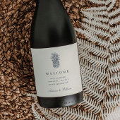 Eiland ananas bruiloft welkom wijn etiket