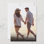 Eiland  ananas foto bruiloft save the date (Achterkant)