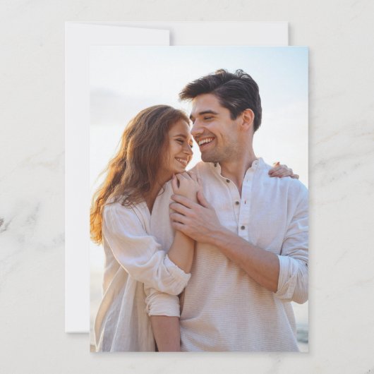 Eiland  ananas foto bruiloft save the date (Achterkant)