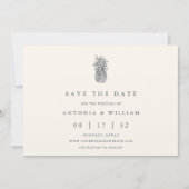 Eiland  ananas foto bruiloft save the date (Voorkant)