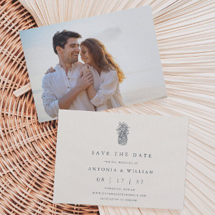 Eiland ananas foto bruiloft save the date