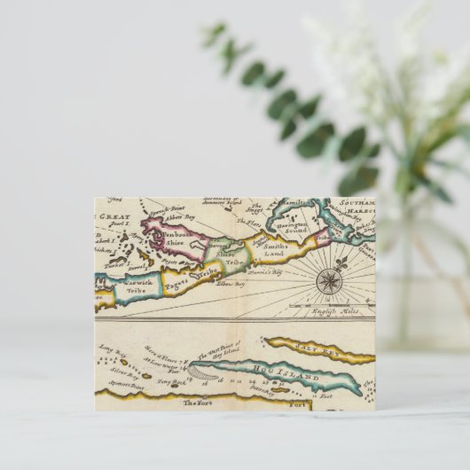 eiland Bermuda, deel van het eiland Providence Briefkaart (Staand voorkant)