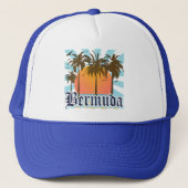 eiland Bermuda Souvenirs Trucker Pet (Voorkant)