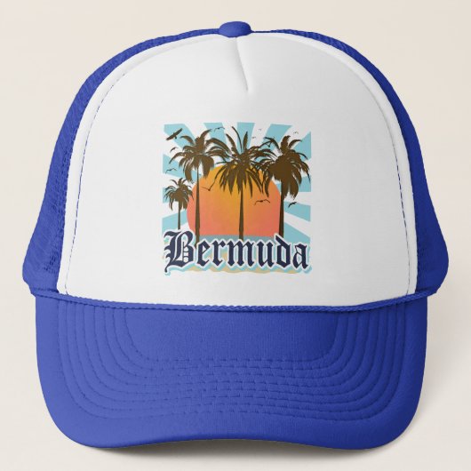eiland Bermuda Souvenirs Trucker Pet (Voorkant)