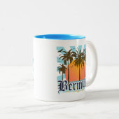 eiland Bermuda Souvenirs Tweekleurige Koffiemok (Voorkant rechts)