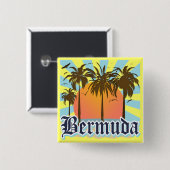 eiland Bermuda Souvenirs Vierkante Button 5,1 Cm (Voorkant /achterkant)
