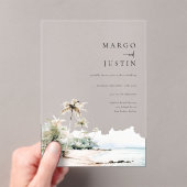 Eiland Bestemming Bruiloft Acryl Uitnodigingen (Insitu (Draagbaar))