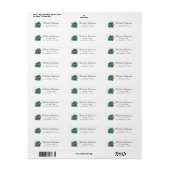 eiland bloem adreslabel etiket (Full Sheet)