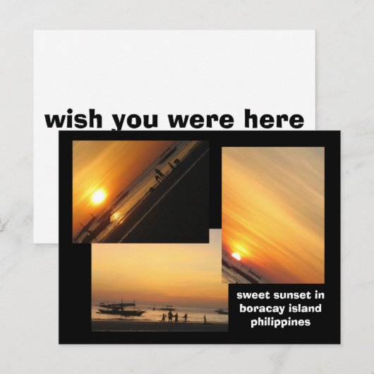 eiland boracay briefkaart (Voorkant / Achterkant)