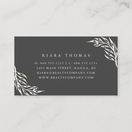 Eiland  Botanical Visitekaartje (Achterkant)