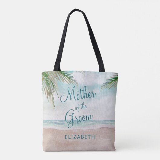 Eiland Breeze Geschilderd Strand Moeder van de bru Tote Bag (Achterkant)