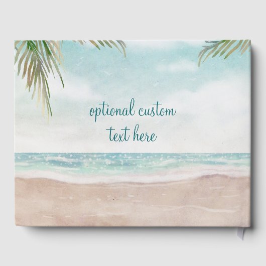 Eiland Breeze geschilderd strand scène tropische b Gastenboek (Achterkant)