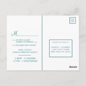 Eiland Breeze Sandy Beach Bruiloft Maaltijd Keuze  Briefkaart (Achterkant)