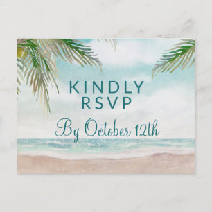 Eiland Breeze Sandy Beach Bruiloft Maaltijd Keuze  Briefkaart