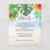 Eiland Breeze | Tropische Beach Wedding Details En Informatiekaartje (Voorkant)