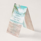 Eiland Breeze Tropische Bruiloft Ceremonie Program Kaart (Voorkant)