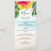 Eiland Breeze | Tropische Strand Palm Bloem Bruilo Menu (Voorkant)