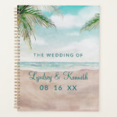 Eiland Breeze Tropische Strand Scène Huwelijksplan Planner (Voorkant)