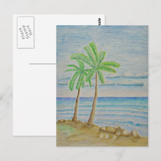 eiland briefkaart (Voorkant / Achterkant)