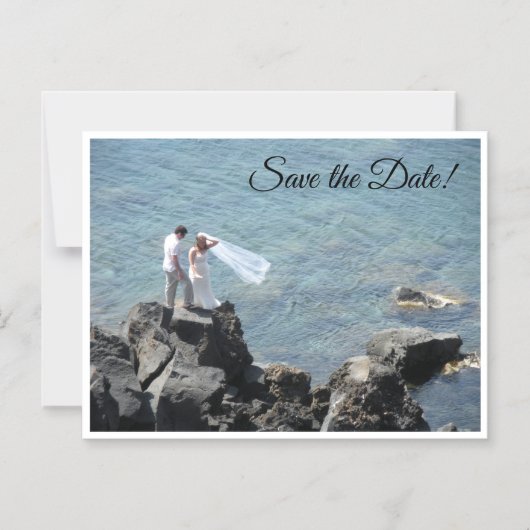 Eiland Bruiloft Save the Date Magnetische Uitnodiging (Voorkant)