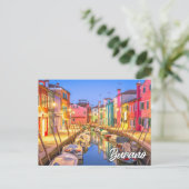 Eiland Burano, Italië Briefkaart (Staand voorkant)