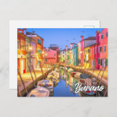 Eiland Burano, Italië Briefkaart (Voorkant / Achterkant)