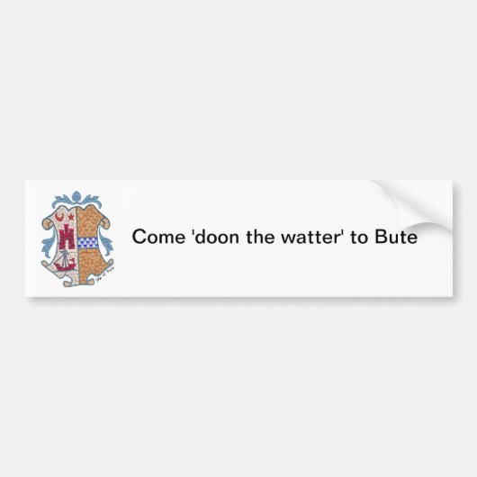 eiland Bute Coat of Arms Sticker (Voorkant)