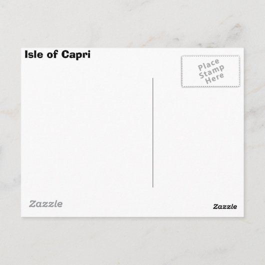 eiland Capri Briefkaart (Achterkant)