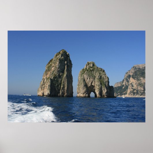 eiland Capri, Faraglioni Poster (Voorkant)