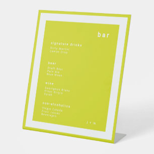 Eiland citrus minimalistisch huwelijksfeest Bar Vo Reclamebord Met Voetstuk