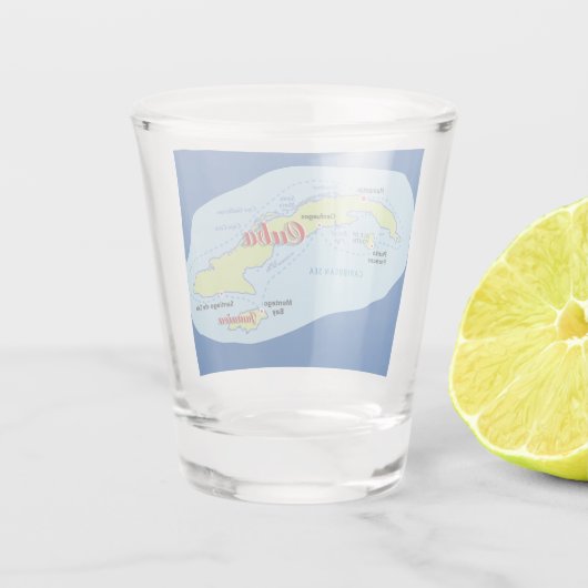 Eiland Cuba Shot Glas (Achterkant)