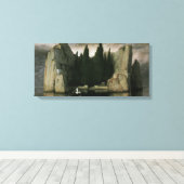 Eiland der doden van Arnold Böcklin, symbolisme ku Canvas Afdruk (Insitu (Houten vloer))