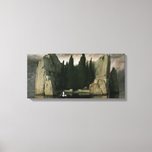 Eiland der doden van Arnold Böcklin, symbolisme ku Canvas Afdruk (Voorkant)