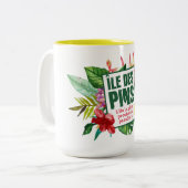 Eiland der Pins paradis, Nieuw-Caledonië, Tweekleurige Koffiemok (Voorkant links)