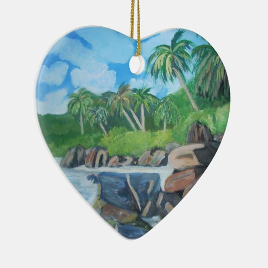 Eiland der Seychellen Ornament (Rechts)