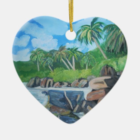 Eiland der Seychellen Ornament (Voorkant)