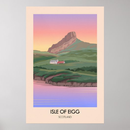 Eiland Eigg Schotland Reisposter Poster (Voorkant)