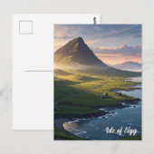Eiland Eigg, Schotland Reizen Briefkaart (Voorkant / Achterkant)