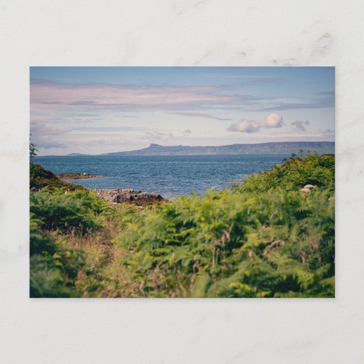 Eiland Eigg vanaf de overzijde van de zee Feestdagenkaart (Voorkant)