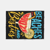 Eiland Feest Beach Bachelorette - Stranden Drank A Fleece Deken (Voorkant (Horizontaal))