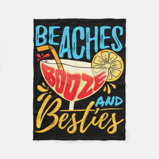 Eiland Feest Beach Bachelorette - Stranden Drank A Fleece Deken (Voorkant)